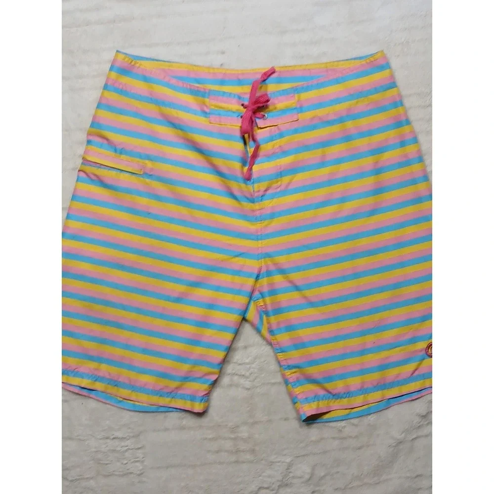 OFWGKTA  Odd Future Board Shorts Swim Trunks Mens‎ Striped Donut Skate L